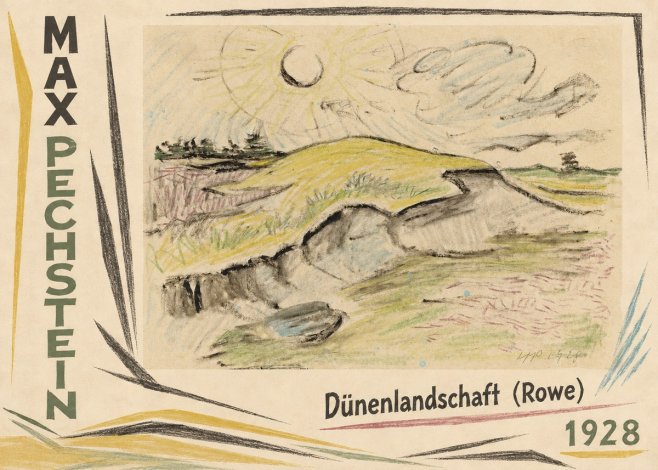 Max Pechstein Dünenlandschaft (Rowe) No2 - Póster