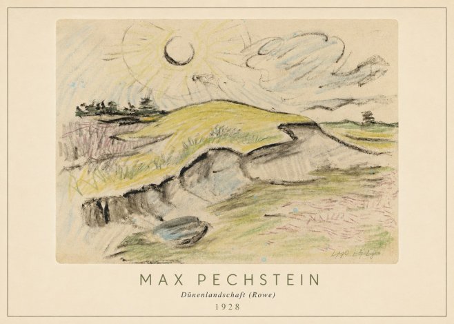 Max Pechstein Dünenlandschaft (Rowe) No3 - Póster