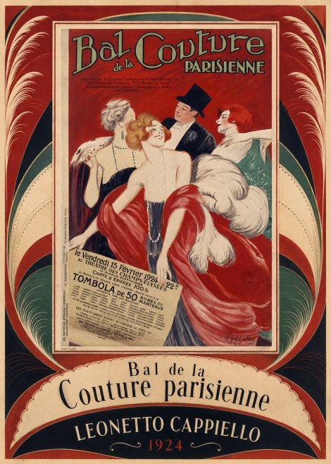 Leonetto Cappiello Bal De La Couture Parisienne No3 - Póster