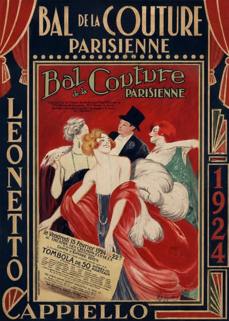 Leonetto Cappiello Bal De La Couture Parisienne No4 - Póster