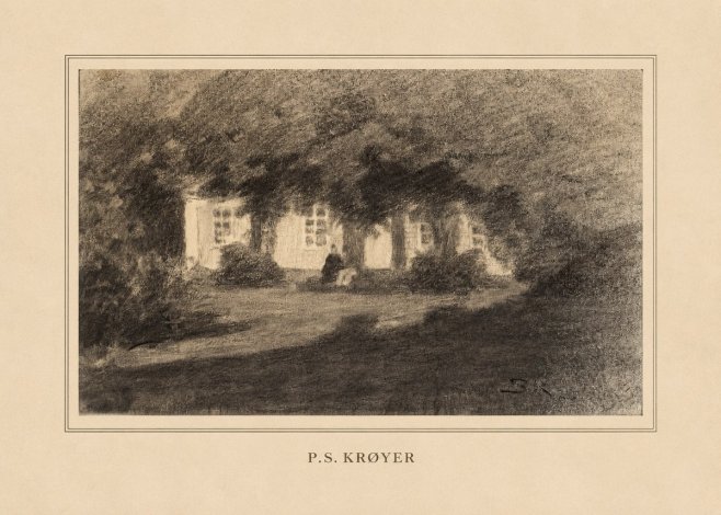 P.S. Krøyer Fra Krøyers Hus Og Have I Skagen No4 - Póster
