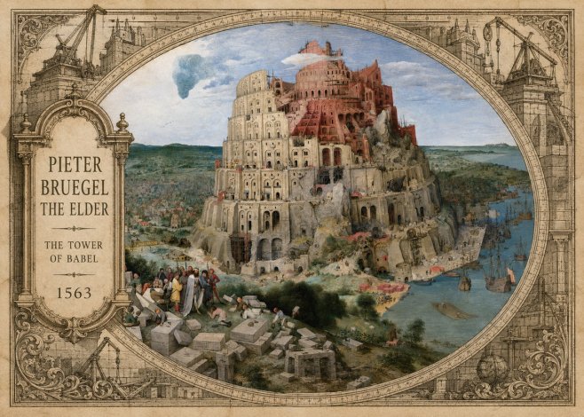 Pieter Bruegel The Tower of Babel IX No4 - Póster