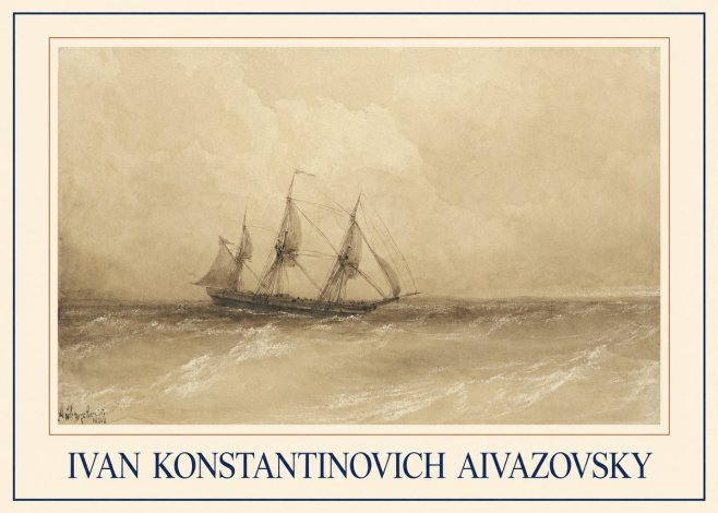 Ivan Konstantinovich Aivazovsky Sailing Ship, 1843 No1 - Póster