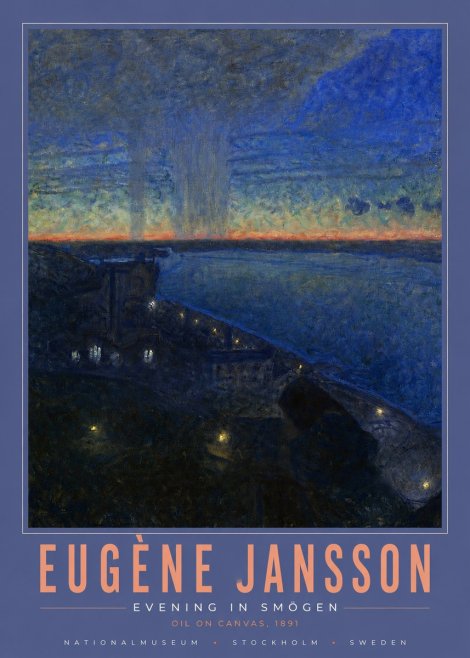Eugène Jansson Evening in Smögen No4 - Póster