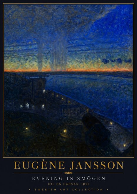 Eugène Jansson Evening in Smögen No5 - Póster