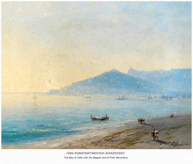 Ivan Konstantinovich Aivazovsky The Bay of Yalta with the Magobi and Ai-petri Mountains No5 - Póster
