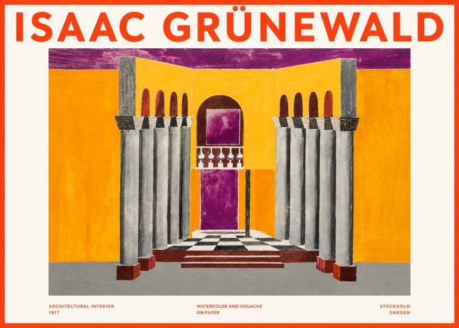 Isaac Grünewald Architectural Interior No2 - Póster