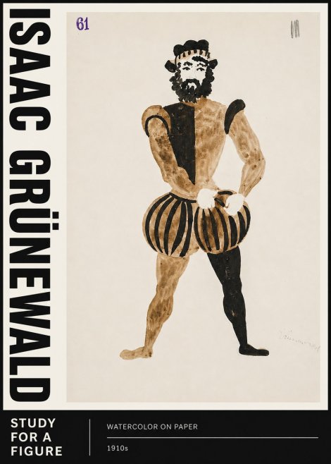 Isaac Grünewald Study for a Figure No3 - Póster