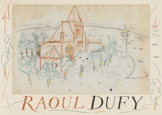 Raoul Dufy Coastal Church and Lighthouse No2 - Póster