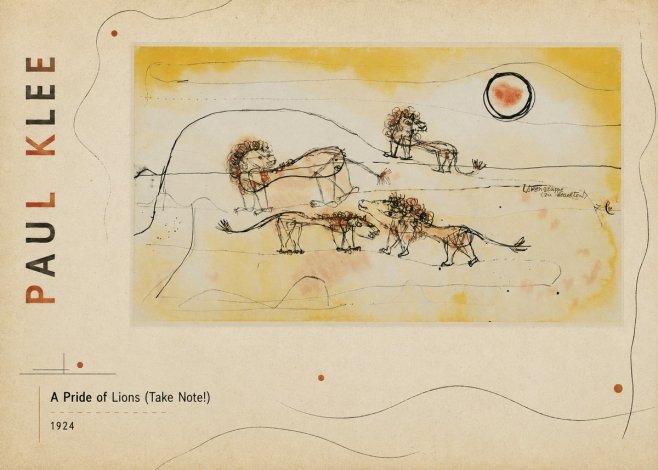 Paul Klee A Pride of Lions (Take Note!) No2 - Póster