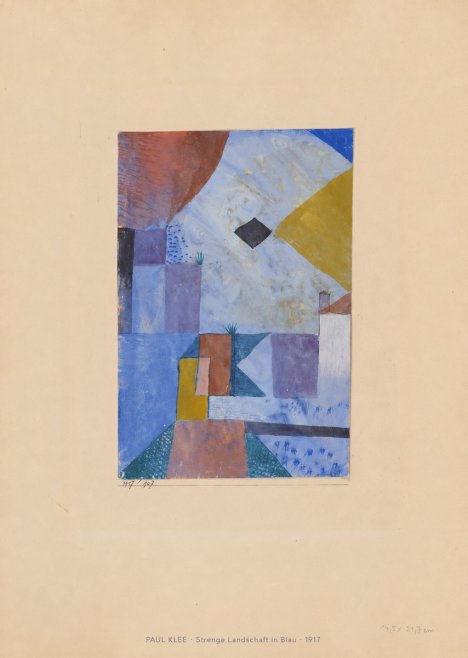 Paul Klee Strenge Landschaft in Blau No5 - Póster