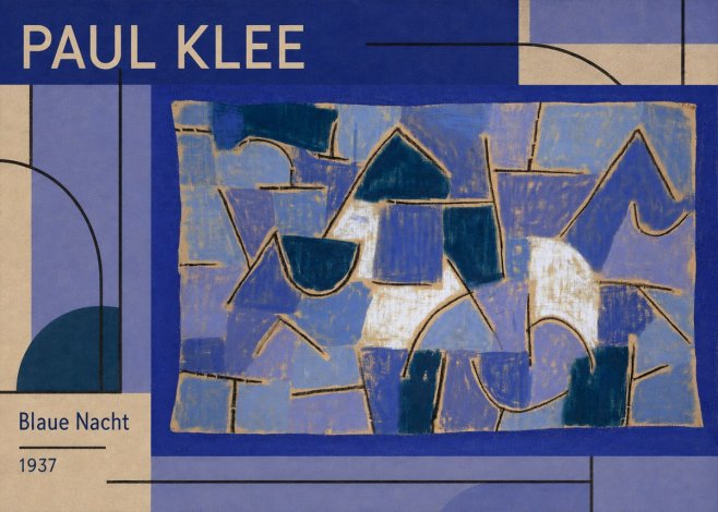Paul Klee Blaue Nacht No1 - Póster