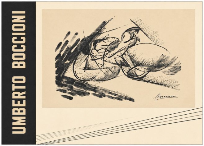 Umberto Boccioni Dynamism of a Cyclist I No3 - Póster