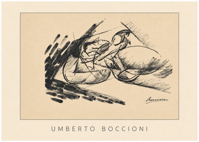 Umberto Boccioni Dynamism of a Cyclist I No4 - Póster