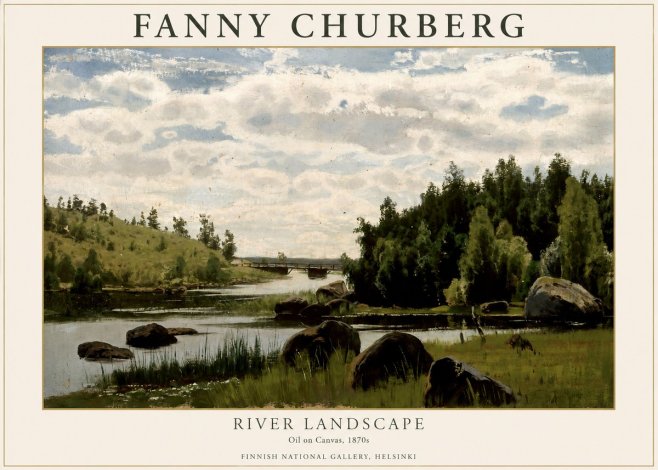 Fanny Churberg River Landscape No1 - Póster
