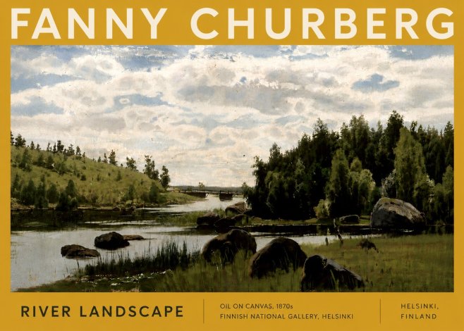 Fanny Churberg River Landscape No5 - Póster