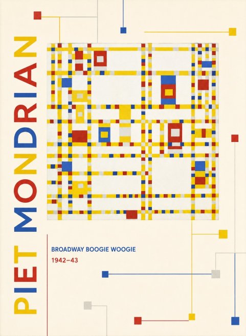 Piet Mondrian Broadway Boogie Woogie No3 - Póster