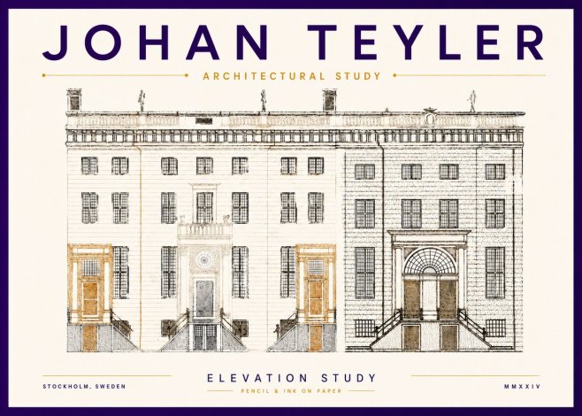 Johan Teyler Elevation Study No6 - Póster