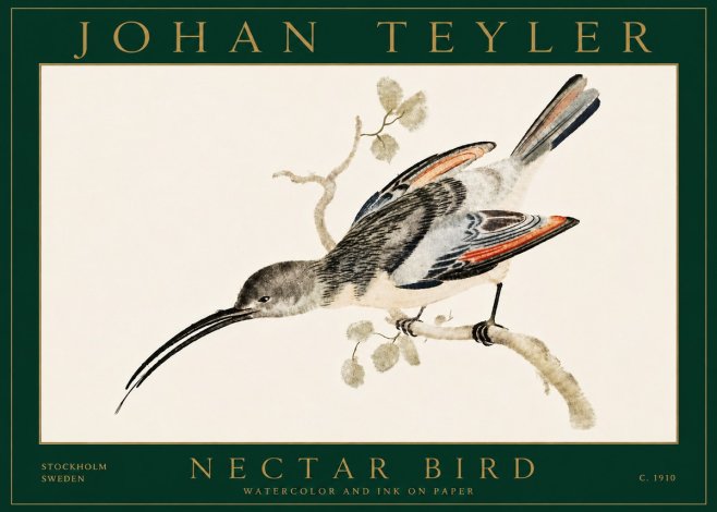Johan Teyler Nectar Bird No5 - Póster