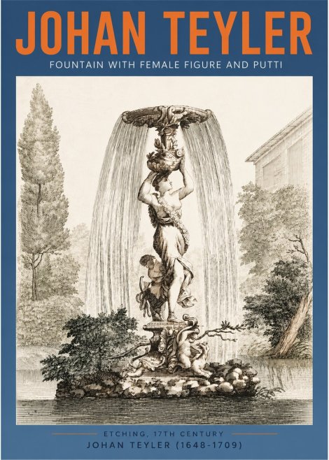 Johan Teyler Fountain with Allegorical Figures No4 - Póster