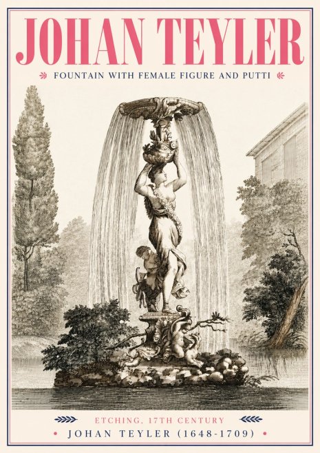 Johan Teyler Fountain with Allegorical Figures No5 - Póster