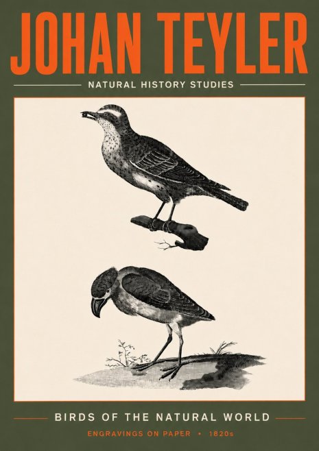 Johan Teyler Birds of the Natural World No6 - Póster