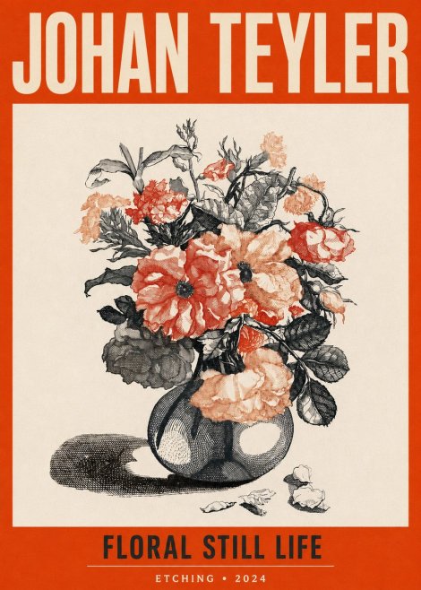 Johan Teyler Floral Still Life I No2 - Póster
