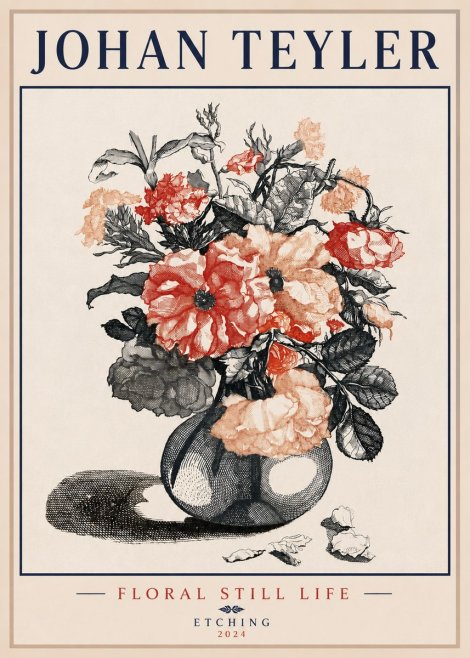 Johan Teyler Floral Still Life I No3 - Póster