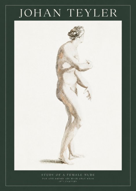 Johan Teyler Study of a Female Nude No1 - Póster
