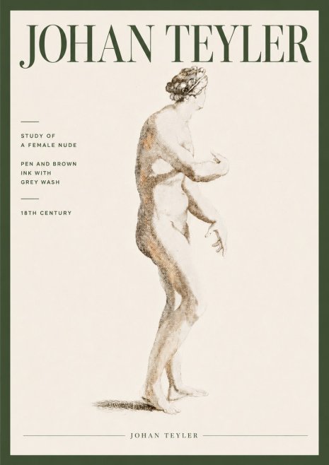Johan Teyler Study of a Female Nude No4 - Póster