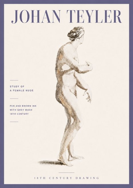 Johan Teyler Study of a Female Nude No6 - Póster