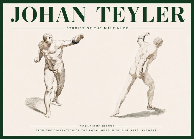Johan Teyler Studies of the Male Nude No4 - Póster