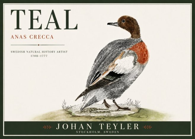 Johan Teyler Teal No4 - Póster