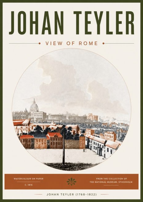 Johan Teyler View of Rome No4 - Póster