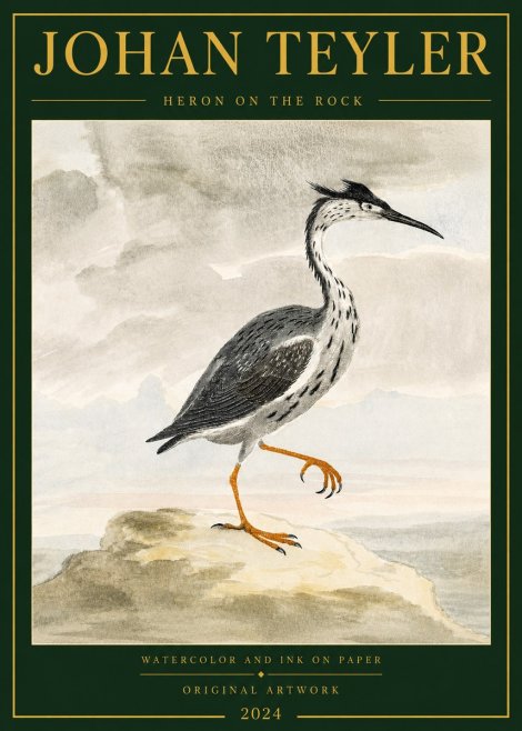 Johan Teyler Heron on the Rock No3 - Póster