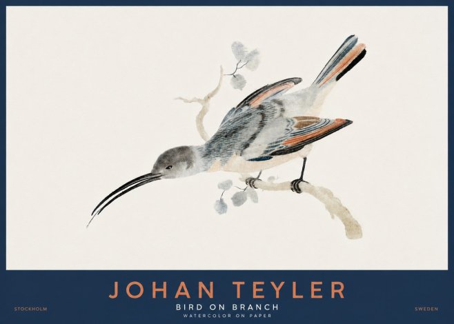 Johan Teyler Bird on Branch I No2 - Póster