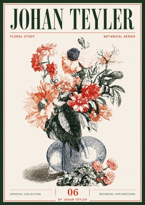 Johan Teyler Floral Study No6 - Póster