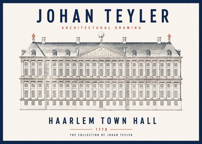 Johan Teyler Haarlem Town Hall - Elevation - 1778 No3 - Póster