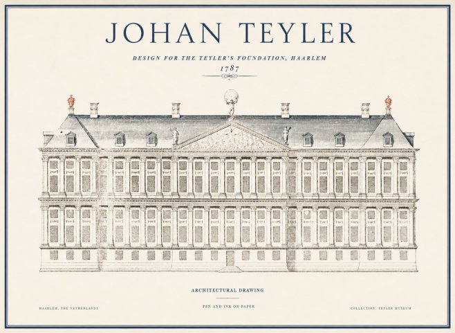 Johan Teyler Haarlem Town Hall - Elevation - 1778 No5 - Póster
