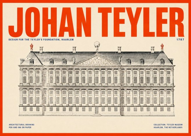 Johan Teyler Haarlem Town Hall - Elevation - 1778 No6 - Póster