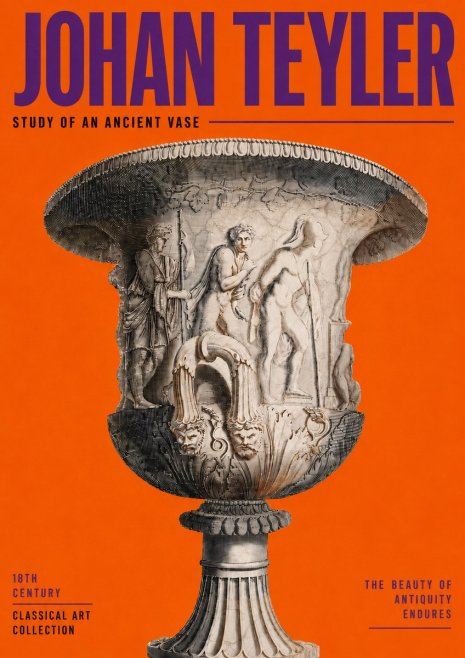 Johan Teyler Study of an Ancient Vase No3 - Póster