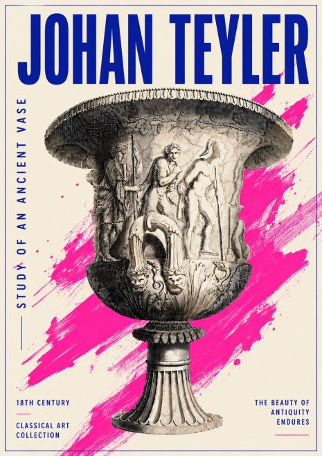 Johan Teyler Study of an Ancient Vase No4 - Póster