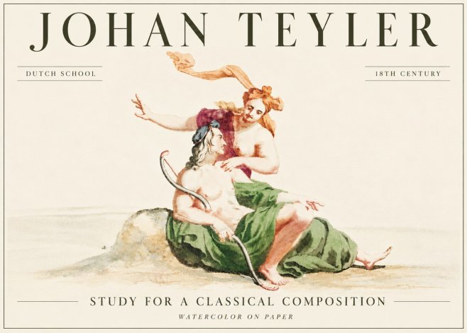 Johan Teyler Study for a Classical Composition No6 - Póster