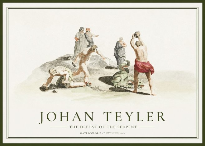 Johan Teyler Study of Ulysses and Polyphemus No2 - Póster