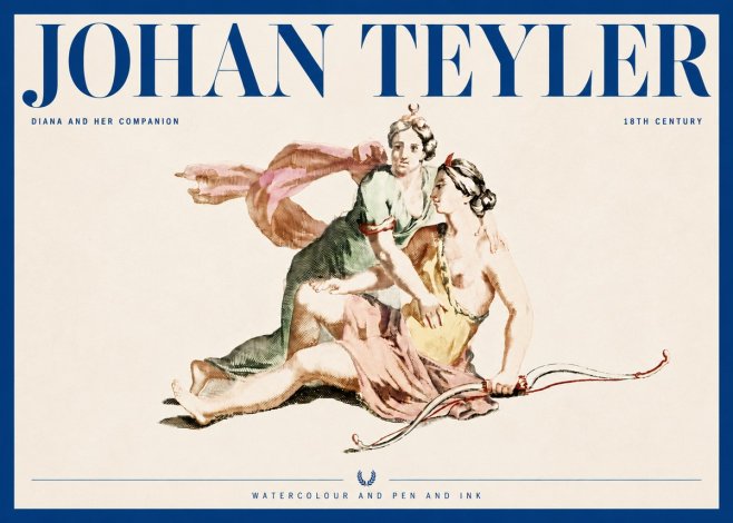 Johan Teyler Diana and Her Companion No4 - Póster