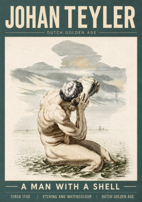 Johan Teyler A Man with a Shell No5 - Póster