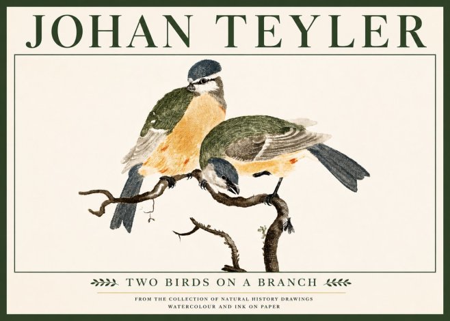 Johan Teyler Two Birds on a Branch No5 - Póster