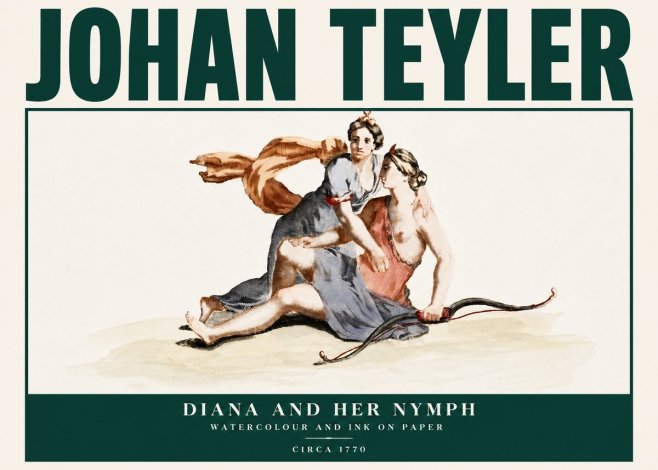 Johan Teyler Diana and Her Nymph No4 - Póster