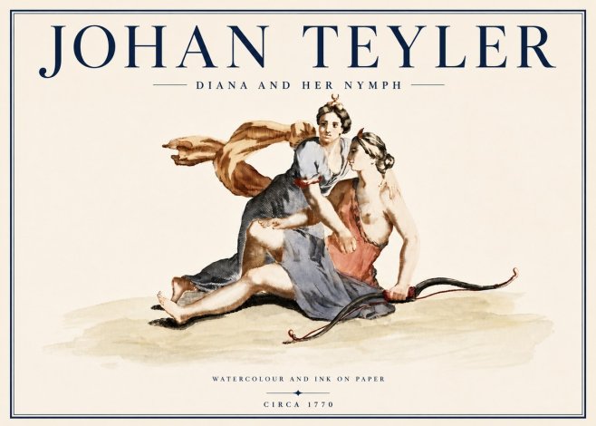 Johan Teyler Diana and Her Nymph No6 - Póster