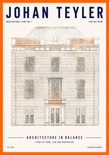 Johan Teyler Architectural Study No. 1 II No2 - Póster